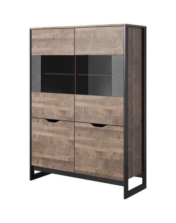 FURNLUX VITRINSKÅP ARDEN SVART 109CM