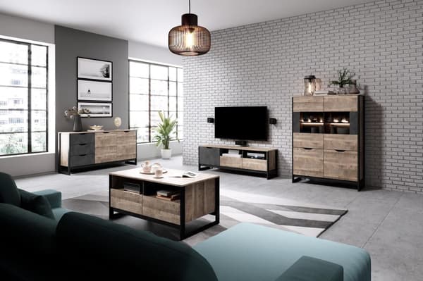 FURNLUX TV-BÄNK ARDEN SVART 161CM