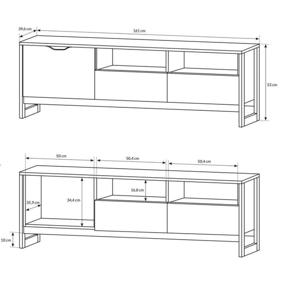 FURNLUX TV-BÄNK ARDEN SVART 161CM
