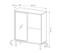 Pikkukuva 8 / 8: FURNLUX VITRIINI LANG TAMMI & MUSTA 100CM