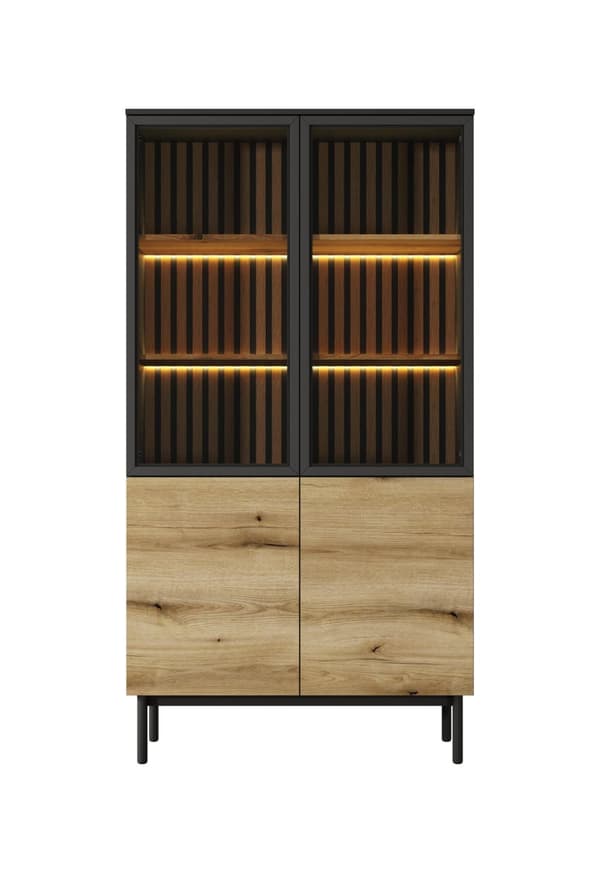 FURNLUX VITRIINI LANG TAMMI & MUSTA 100CM