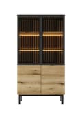 Pikkukuva 3 / 7: FURNLUX VITRIINI LANG TAMMI & MUSTA 100CM