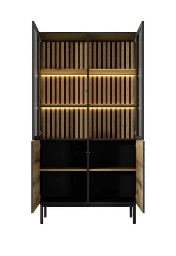 FURNLUX VITRIINI LANG TAMMI & MUSTA 100CM