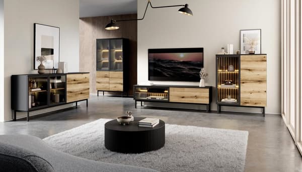 FURNLUX VITRIINI LANG TAMMI & MUSTA 100CM