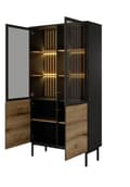 Pikkukuva 2 / 7: FURNLUX VITRIINI LANG TAMMI & MUSTA 100CM