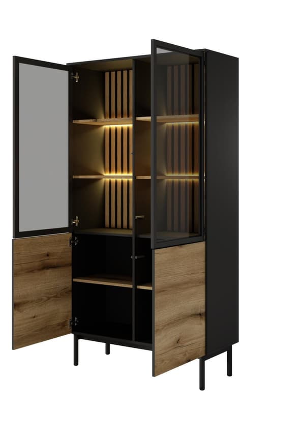 FURNLUX VITRIINI LANG TAMMI & MUSTA 100CM