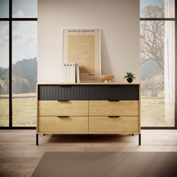 FURNLUX BYRÅ BALTIC BLACK 138CM
