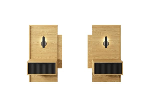 FURNLUX NATBORD BALTISK SORT 51CM