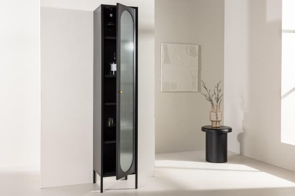 FURNLUX VITRINSKÅP CALI SVART 37CM