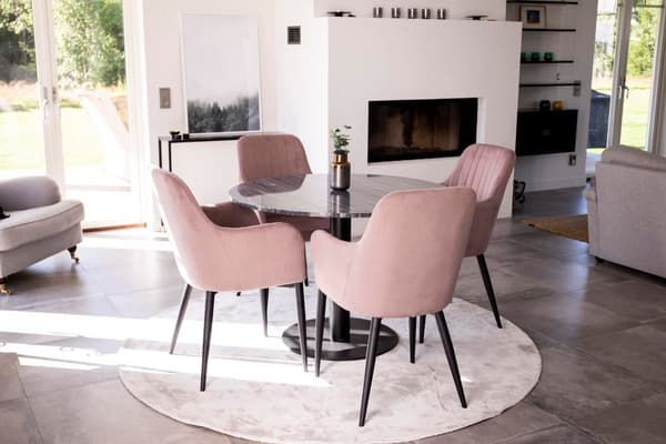 FURNLUX MATBORD ESTELLE MARMOR SVART & SVART 106CM