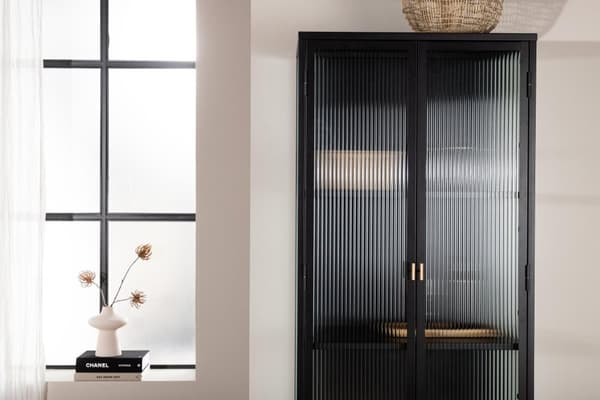 FURNLUX VITRIINI GARIS MUSTA 70CM