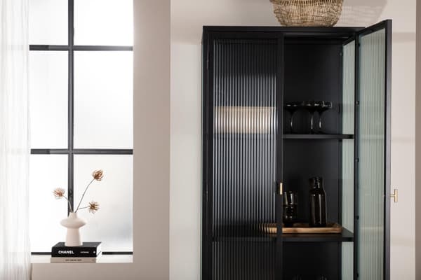 FURNLUX VITRIINI GARIS MUSTA 70CM