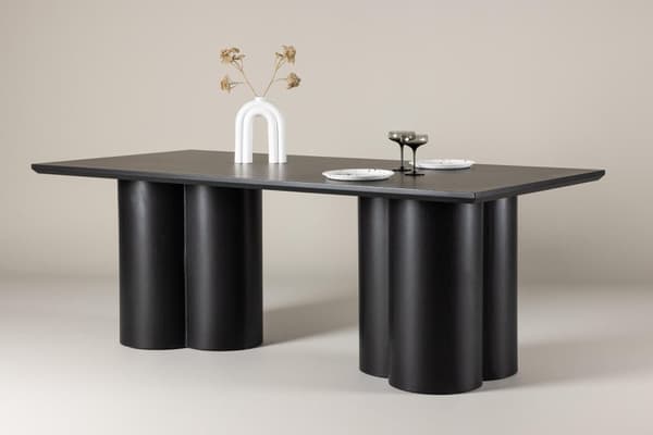 FURNLUX RUOKAPÖYTÄ OLIVIA MUSTA 100CM