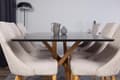 Miniatyrbild 4 av 5: FURNLUX MATBORD PIAZZA SVART & EK 90CM