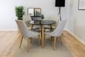 Miniatyrbillede 3 af 7: FURNLUX SPISEBORD PLAZA SORT & EG 100CM