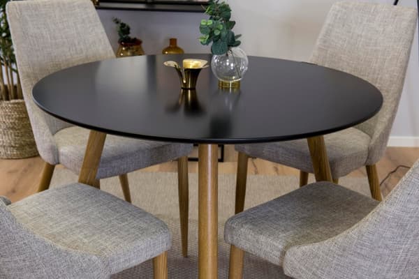 FURNLUX SPISEBORD PLAZA SORT & EG 100CM