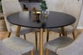 Miniatyrbillede 6 af 7: FURNLUX SPISEBORD PLAZA SORT & EG 100CM