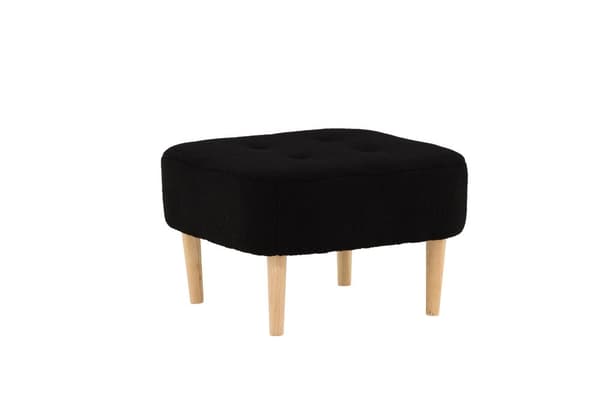 FURNLUX SITTPUFF SALINA SVART & EK 60CM