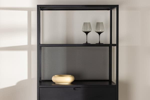 FURNLUX STÅENDE HYLLA SANTIAGO SVART 80CM