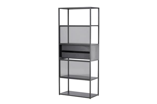 FURNLUX STÅENDE HYLLA SANTIAGO SVART 80CM