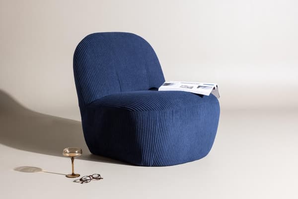 FURNLUX FÅTÖLJ MAHLA BLÅ 70CM