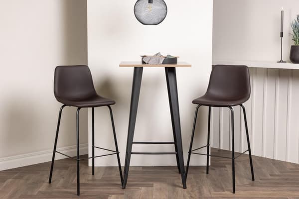 FURNLUX BARSTOL ALEXI BRUN & SVART 47CM