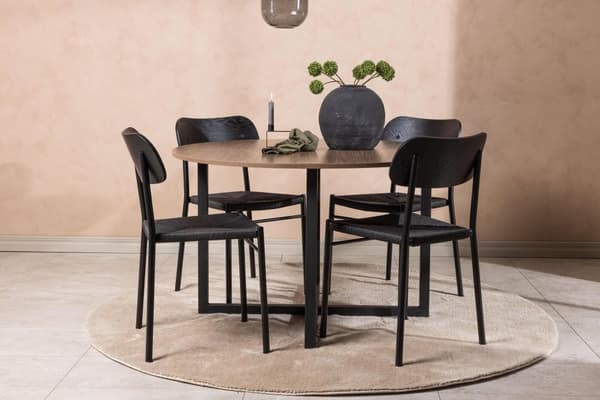 FURNLUX MATBORD DURANGO VALNÖT & SVART 120CM