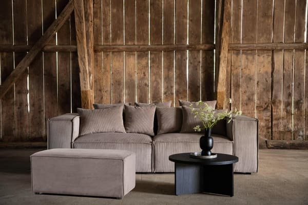 FURNLUX PUF GILLHOLMEN BRUN & SORT 92CM