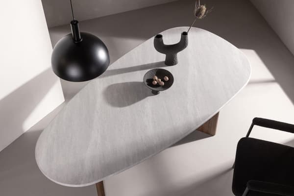 FURNLUX MATBORD GRONVIK VALNÖT & MARMORGRÅ 90CM