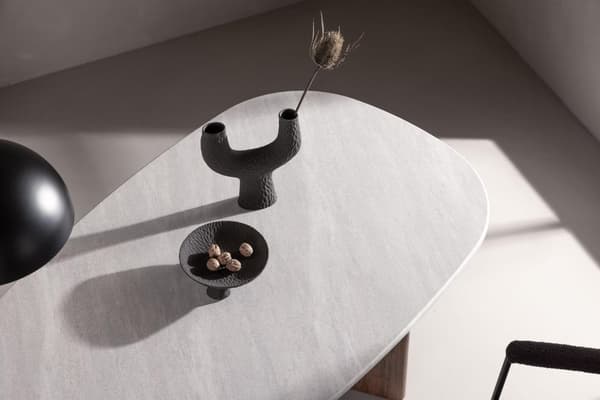 FURNLUX MATBORD GRONVIK VALNÖT & MARMORGRÅ 90CM