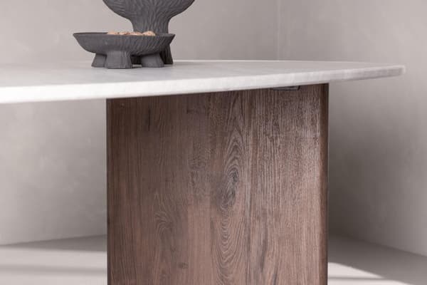 FURNLUX MATBORD GRONVIK VALNÖT & MARMORGRÅ 90CM