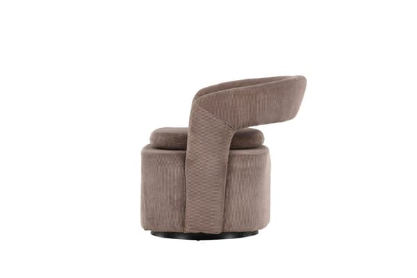 FURNLUX FÅTÖLJ LAUREL LJUSBRUN & SVART 69CM