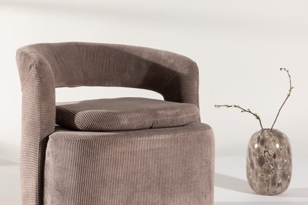 FURNLUX FÅTÖLJ LAUREL LJUSBRUN & SVART 69CM