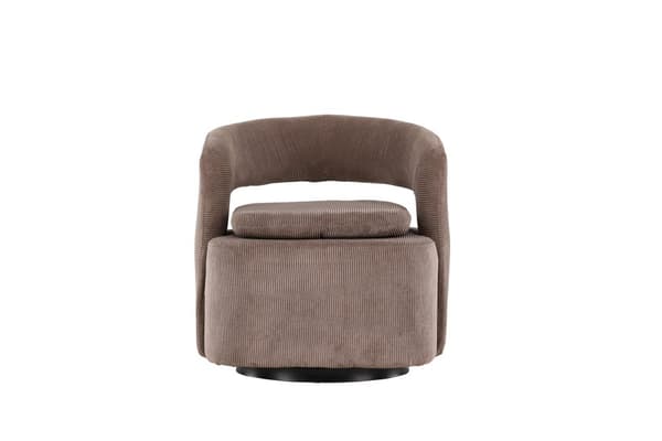 FURNLUX FÅTÖLJ LAUREL LJUSBRUN & SVART 69CM
