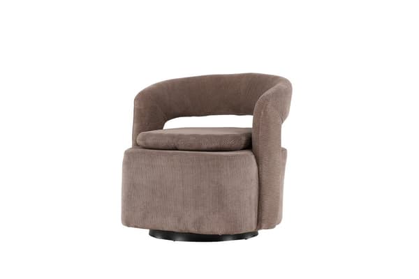 FURNLUX FÅTÖLJ LAUREL LJUSBRUN & SVART 69CM