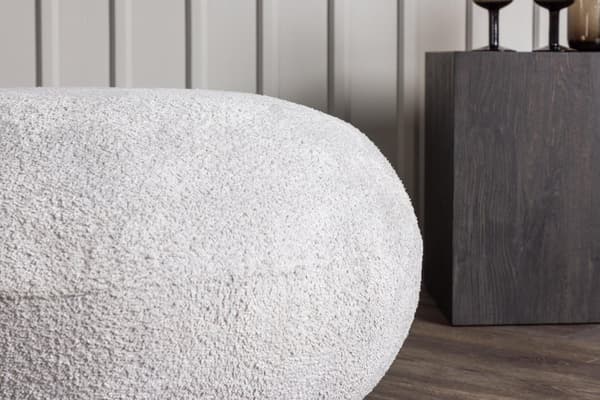FURNLUX PUF BOLOGNA GRÅ & SORT 74CM