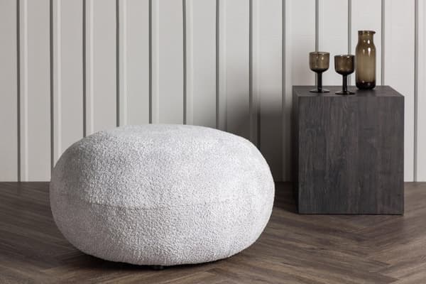 FURNLUX PUF BOLOGNA GRÅ & SORT 74CM