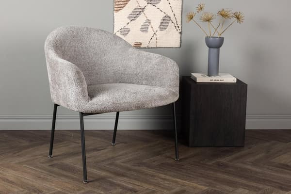 FURNLUX NOJATUOLI CATANIA HARMAA & MUSTA 85CM