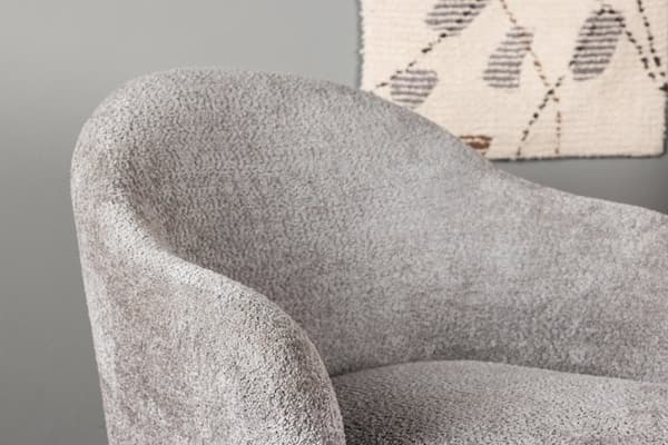FURNLUX NOJATUOLI CATANIA HARMAA & MUSTA 85CM