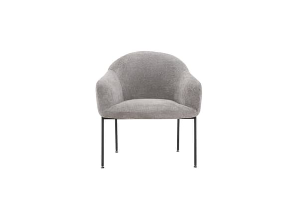 FURNLUX NOJATUOLI CATANIA HARMAA & MUSTA 85CM