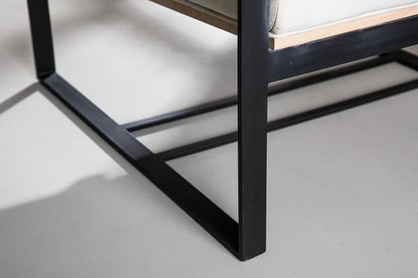 FURNLUX NOJATUOLI KANSAS HARMAA & MUSTA 70CM