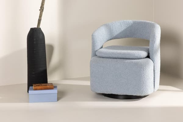 FURNLUX FÅTÖLJ LAUREL GRÅ & SVART 69CM
