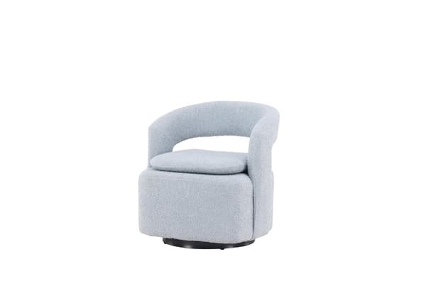 FURNLUX FÅTÖLJ LAUREL GRÅ & SVART 69CM