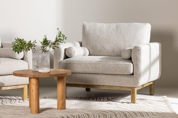 FURNLUX FÅTÖLJ OLYMPOS GRÅ & EK 109CM