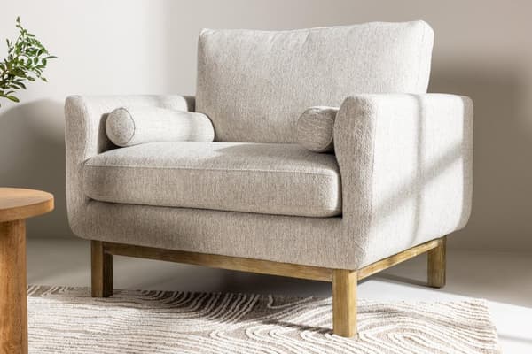 FURNLUX FÅTÖLJ OLYMPOS GRÅ & EK 109CM