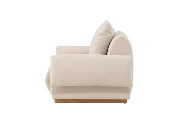 FURNLUX FÅTÖLJ MOLLOSUND BEIGE & EK 95CM
