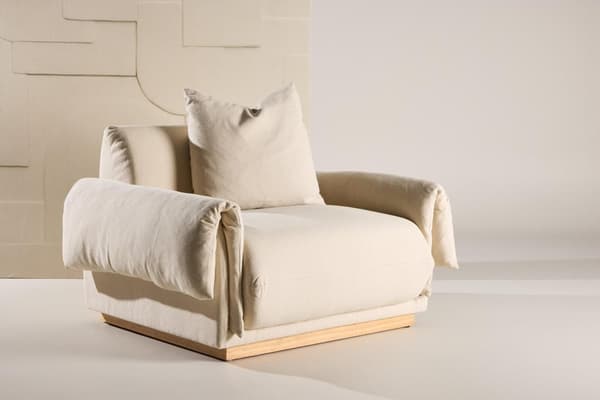 FURNLUX FÅTÖLJ MOLLOSUND BEIGE & EK 95CM