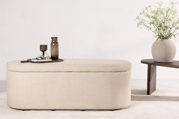 FURNLUX OTTOMAANI POTENZA BEIGE & MUSTA 130CM