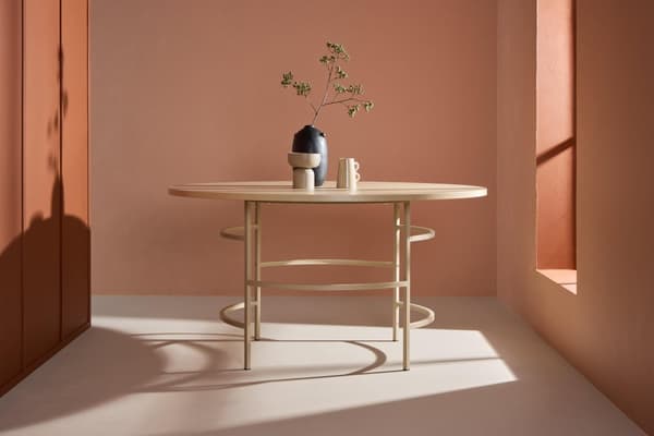 FURNLUX MATBORD COPENHAGEN EK & BEIGE 140CM