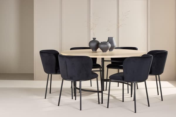 FURNLUX RUOKAPÖYTÄ COPENHAGEN TAMMI & MUSTA 140CM